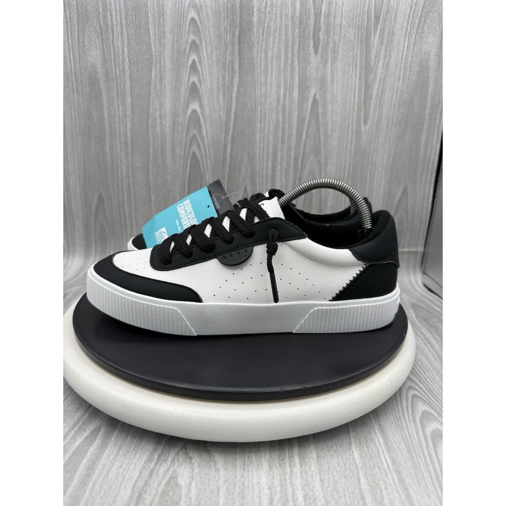 Reef‎ Lay Day Seas Womens Size 10 Black White Platform Sneakers Casual Shoes NEW